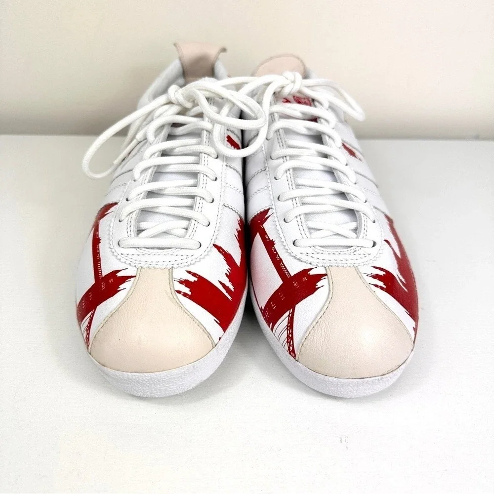 Adidas Originals Gazelle Vintage London Sneakers Size 8.5 Men Red/White‎